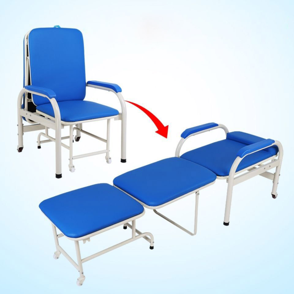 Hospital ward folding escort chair outpatient escort bed multifunctional chair