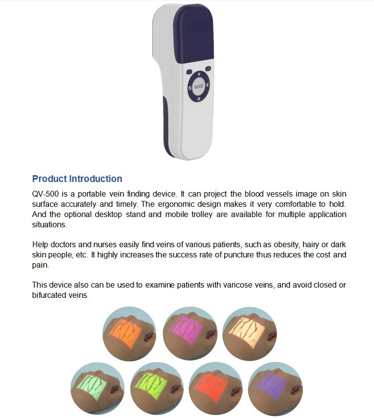 Handheld Phlebotomist Venous Finder Vascular Monitor