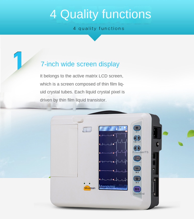 Six electrocardiogram machine twelve-lead automatic analysis diagnosis