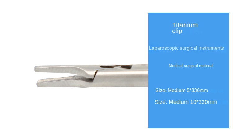 Laparoscopic instrument titanium clamp right angle titanium clamp ligation