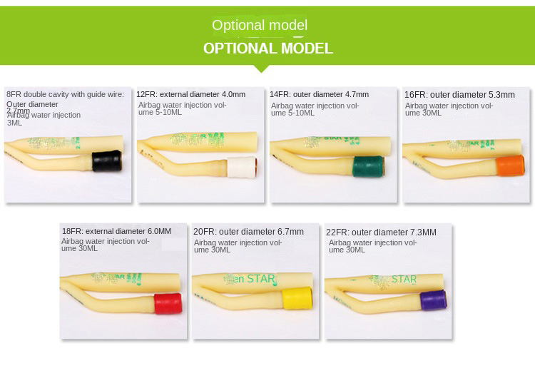 Medical Disposable Sterile Latex Urethral Catheter Urethral Drainage Bag Urine Bag