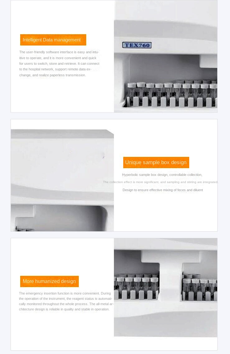 Supply automatic stool analyzer TEX760 laboratory equipment