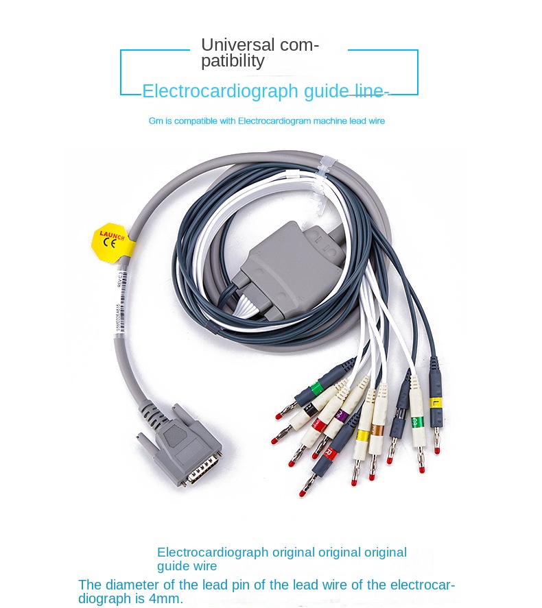 Electrocardiogram machine lead line medical twelve-channel 12-lead