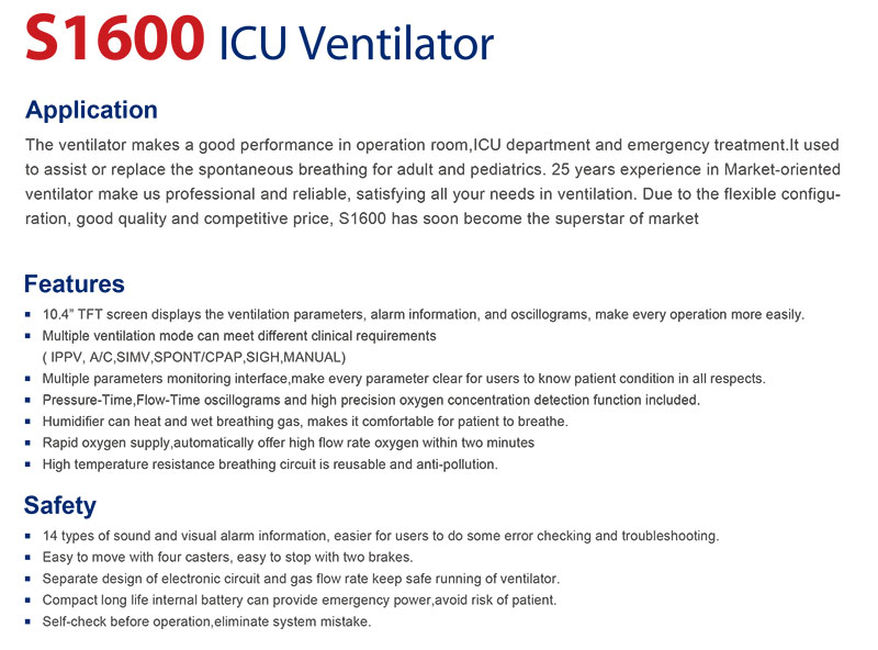 ICU ventilator Respiratory anesthesia machine Hospital ventilator Kenya