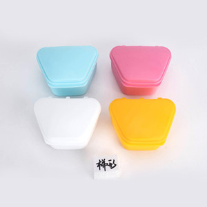 Dental color box trapezoidal storage box denture box