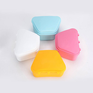 Dental color box trapezoidal storage box denture box