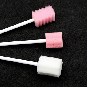 Disposable dental care and cleaning sponge stick stick