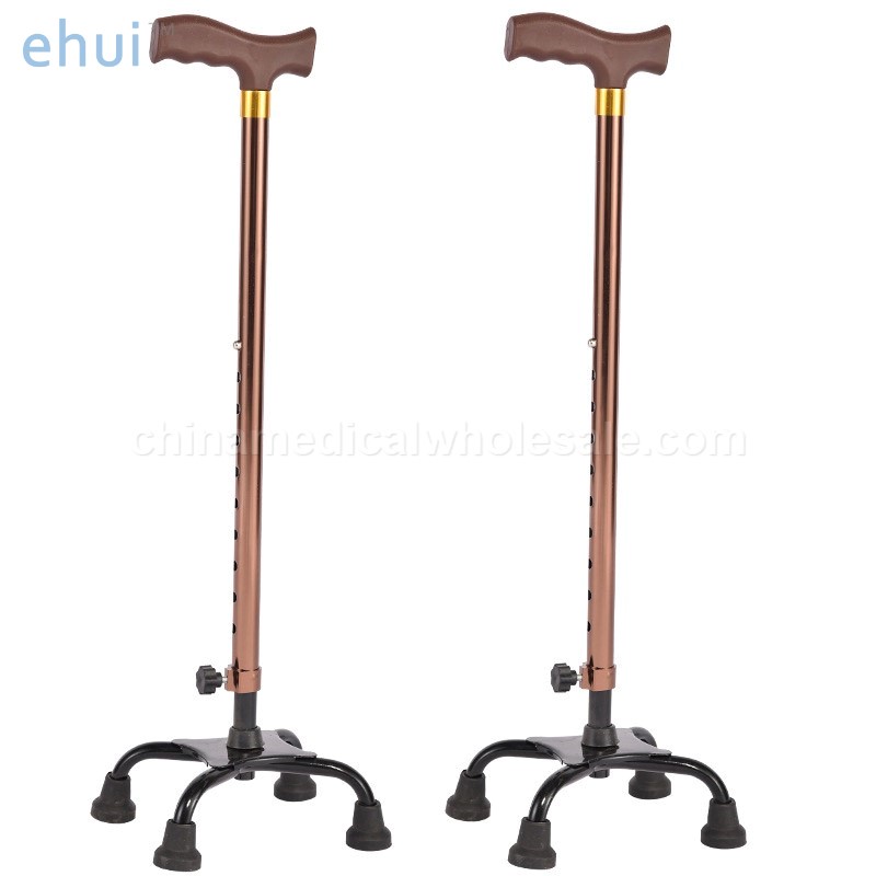 Supply telescopic aluminum alloy four legged crutches manufacturer