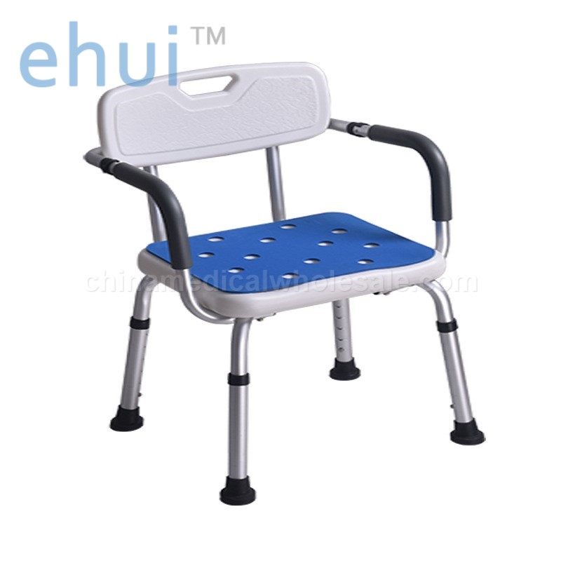 Aluminum alloy backrest armrest shower chair manufacturer