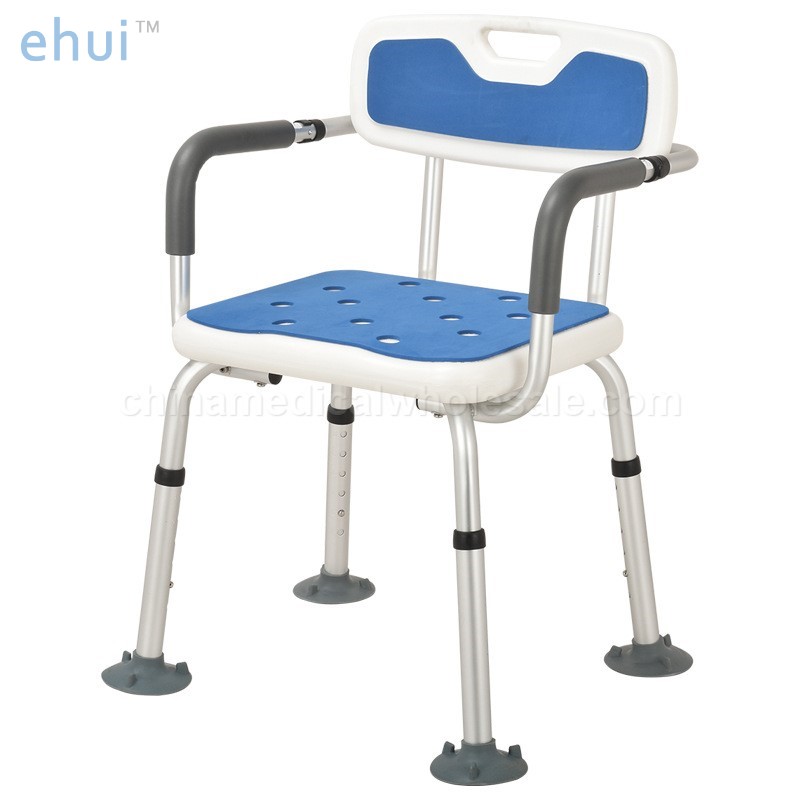 Aluminum alloy backrest armrest shower chair manufacturer