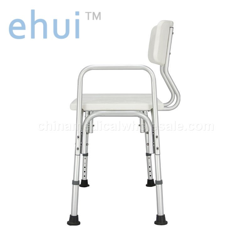 Three piece non slip shower chair with adjustable height