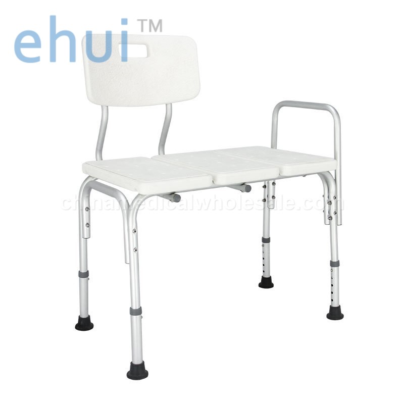 Three piece non slip shower chair with adjustable height