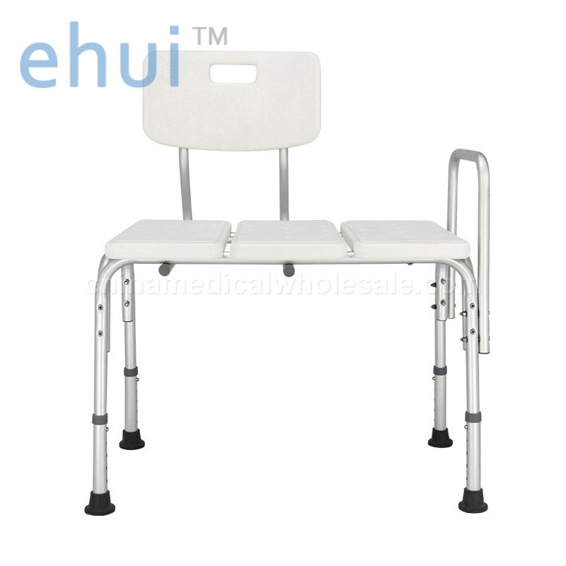 Three piece non slip shower chair with adjustable height