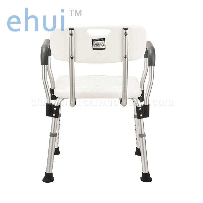 Aluminum alloy shower chair with armrest and backrest manufacturer