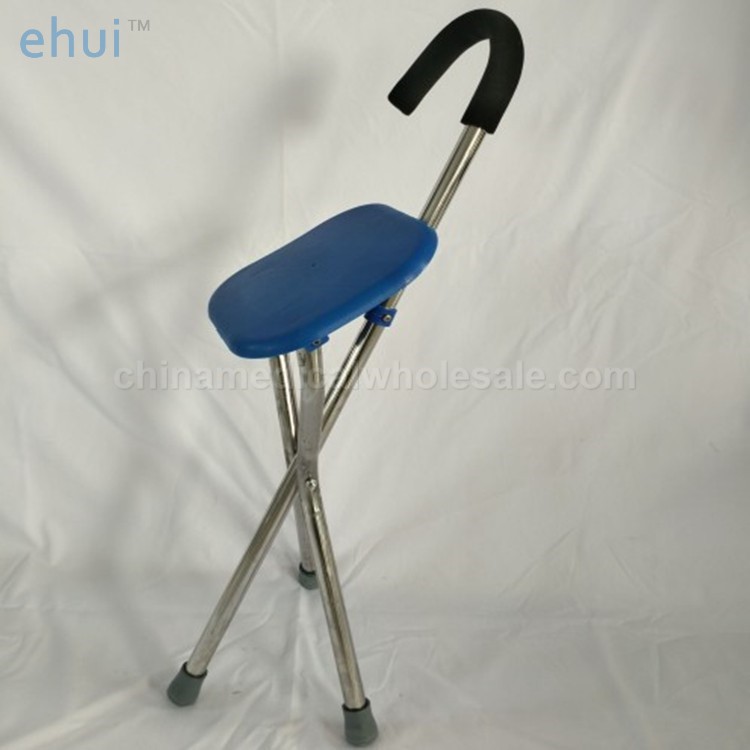 Direct selling stainless steel walking stick and stool for mountaineering