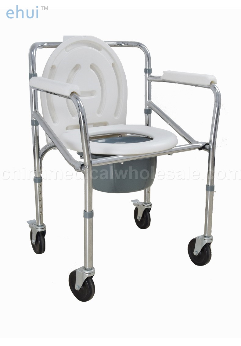 Portable foldable aluminum alloy toilet chair