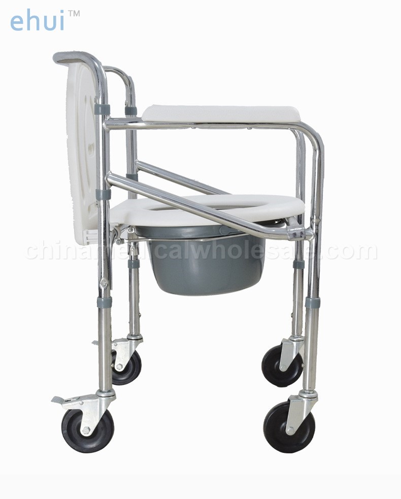 Portable foldable aluminum alloy toilet chair