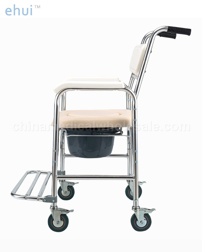 Portable collapsible steel pipe toilet chair