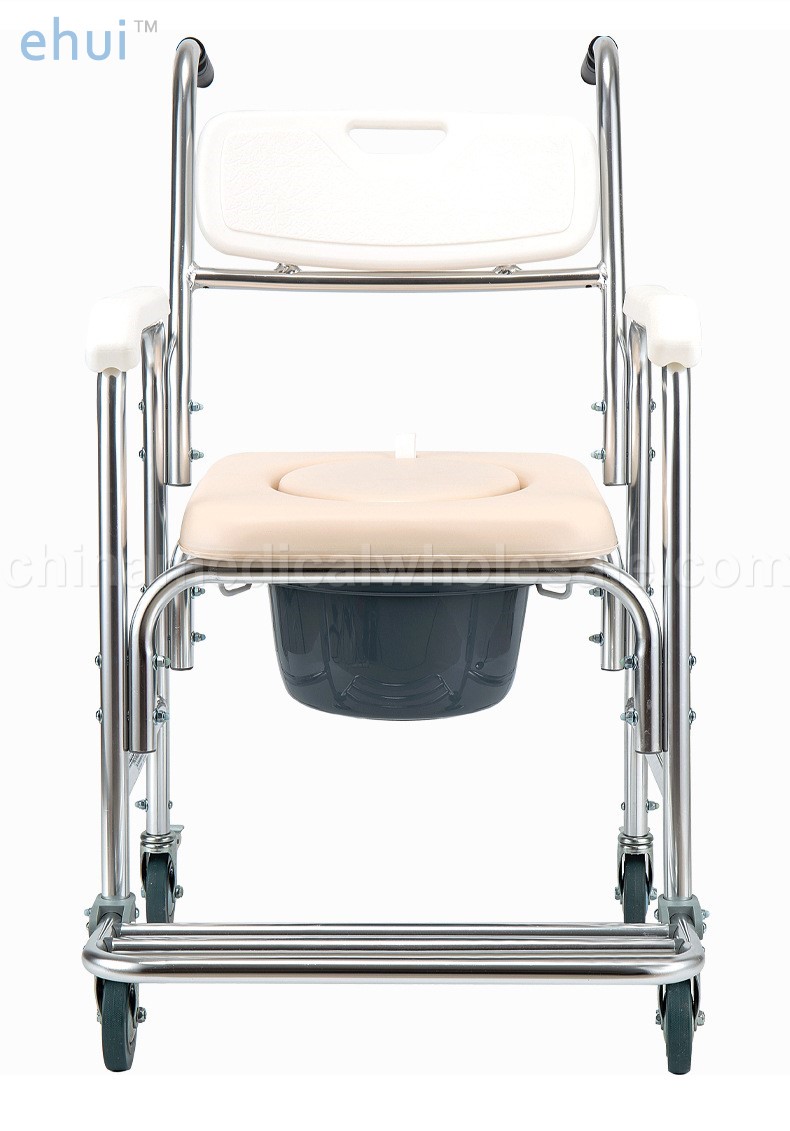 Portable collapsible steel pipe toilet chair