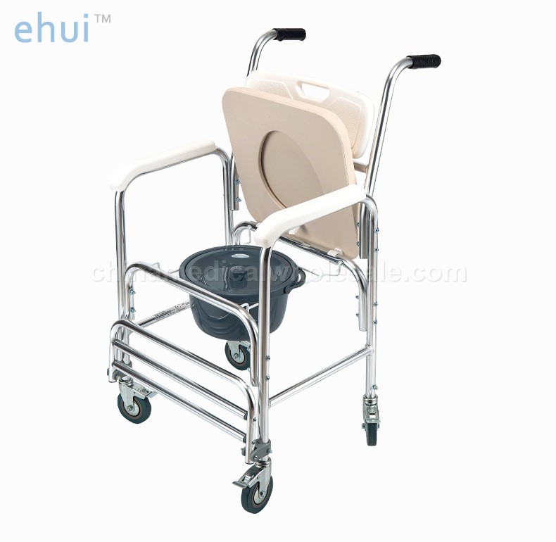 Portable collapsible steel pipe toilet chair