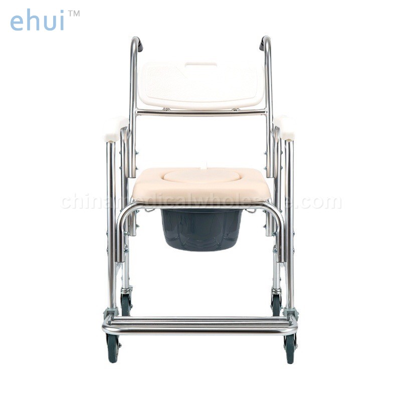 Portable collapsible steel pipe toilet chair