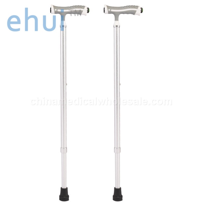 Supply outdoor mountaineering aluminum alloy telescopic crutch manufacturer