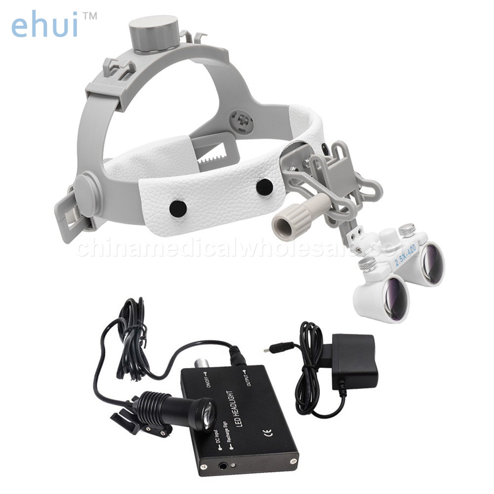 Head mounted oral cavity magnifier plastic lamp