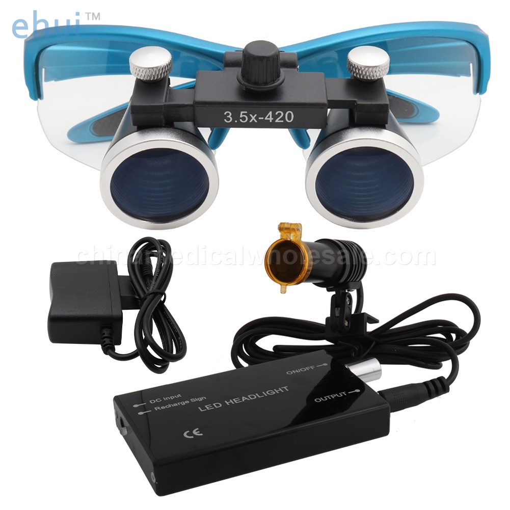 Black intelligent focusing headlamp medical oral magnifier