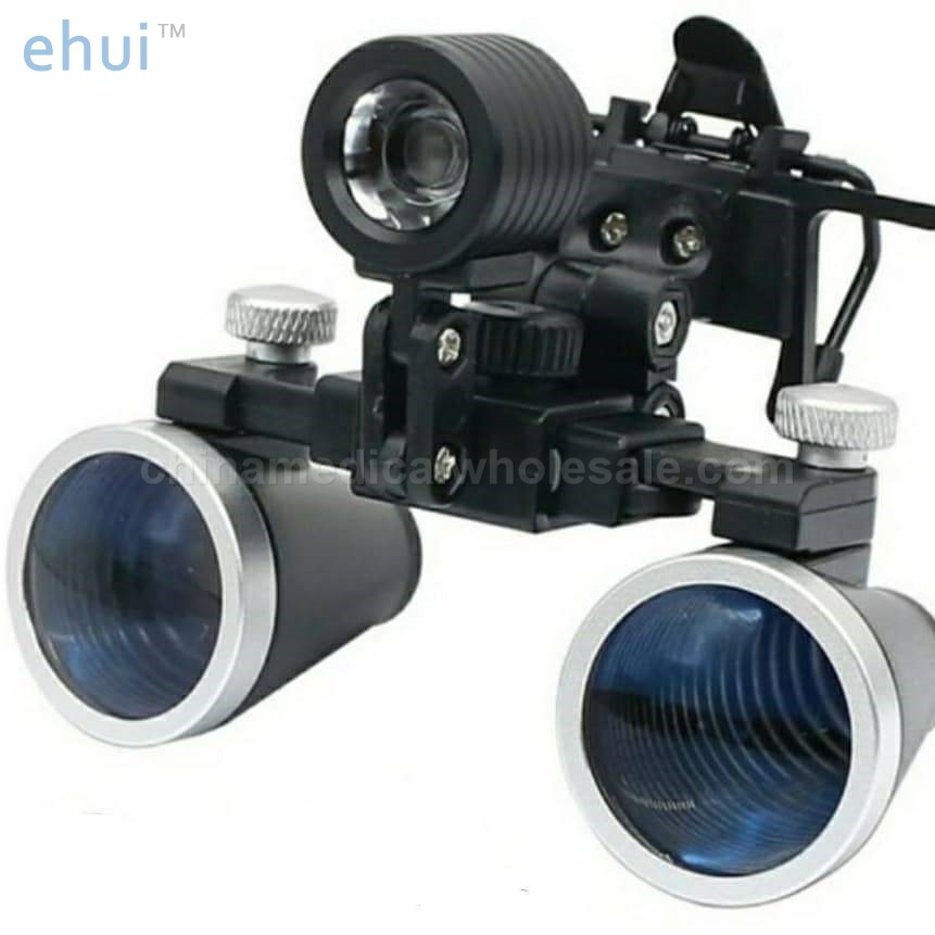 Dental spectacle magnifier with headlamp