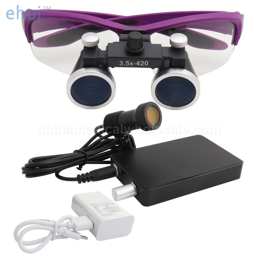 Binocular USB interface magnifier with lamp and filter