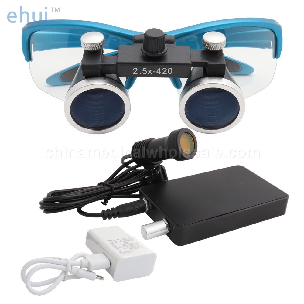 Binocular USB interface magnifier with lamp and filter