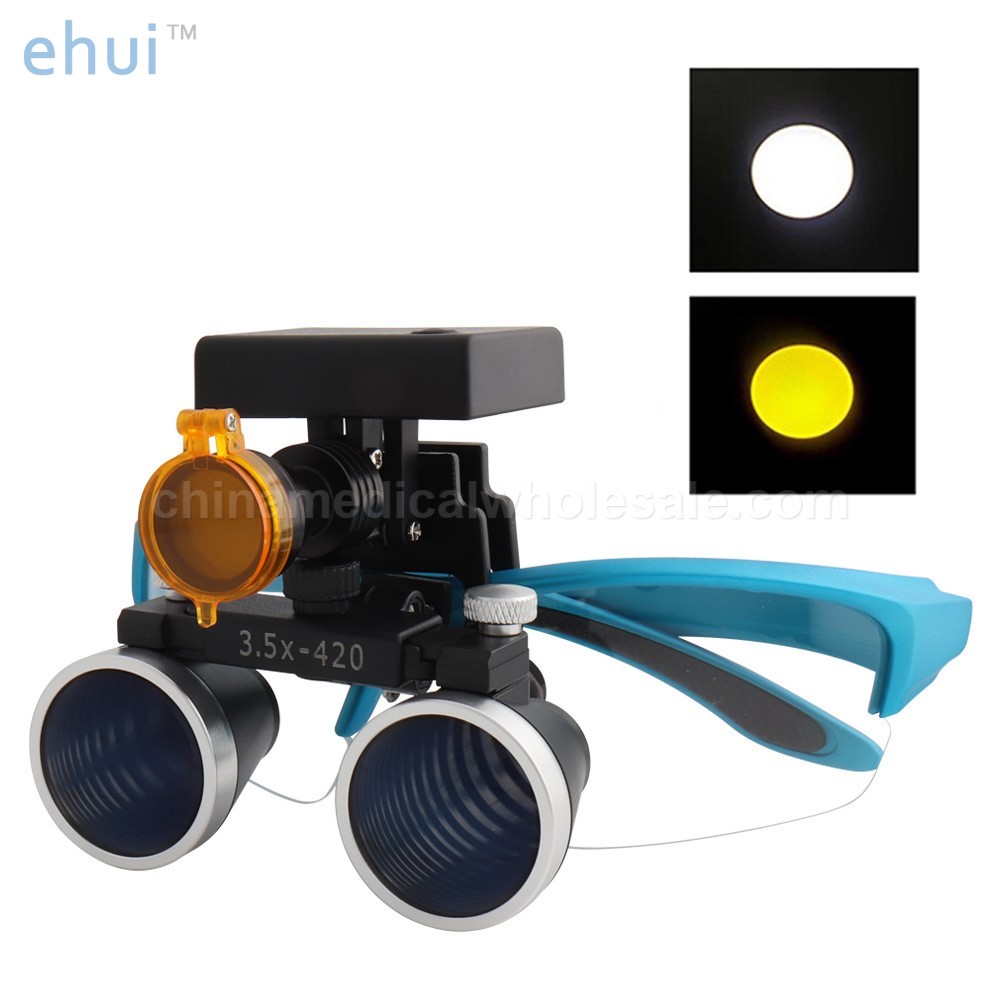 Oral medicine binocular operation magnifying glass black blue stereoscopic headlamp