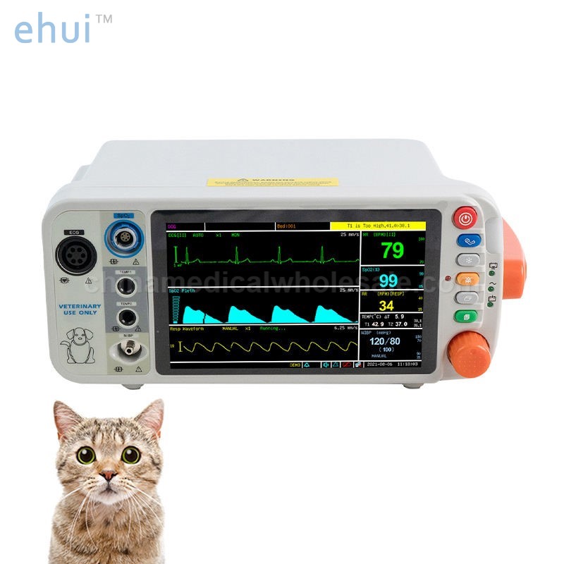 Veterinary portable anesthesia machine and monitor