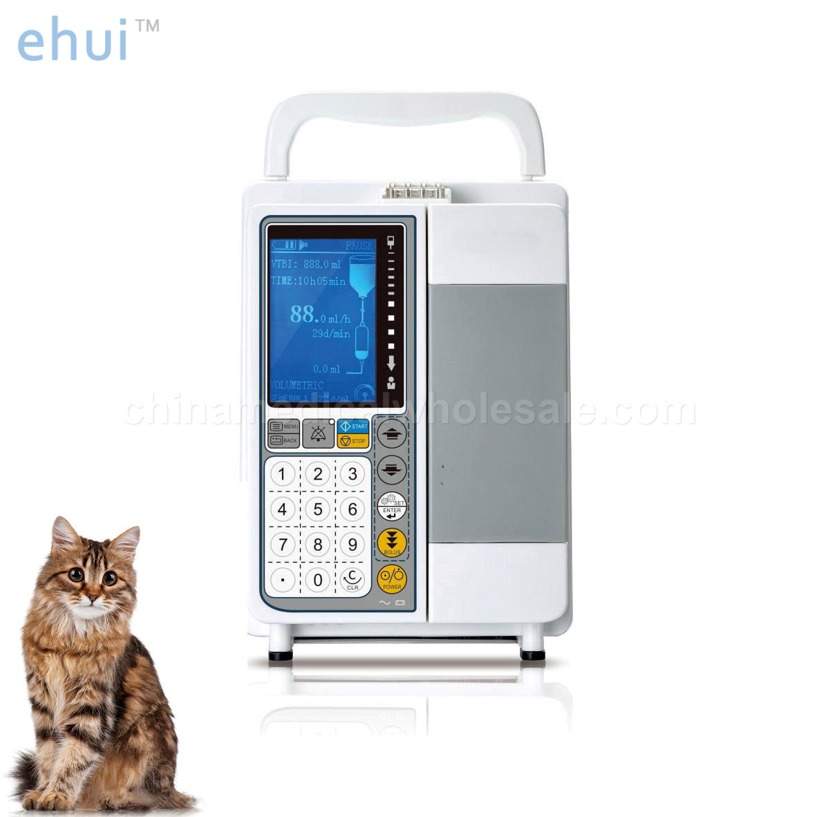 High precision LCD dog cat veterinary infusion peristaltic pump