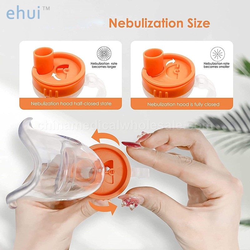 Portable respiratory therapy nebulizer with tube and throat compressor nebulizer