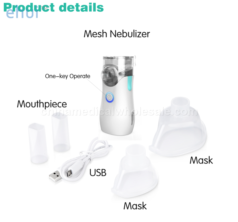 Inhaler detachable battery portable ultrasonic mesh atomizer