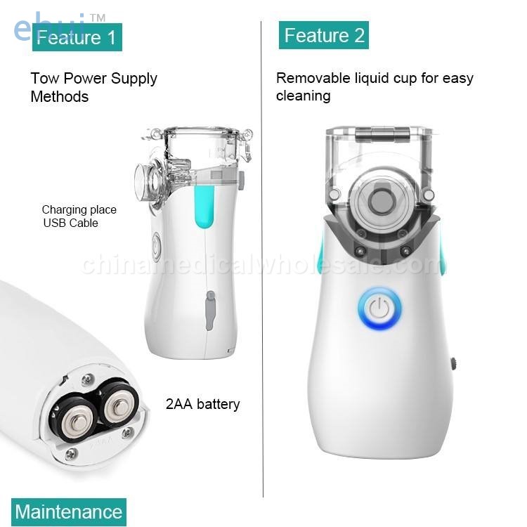 Inhaler detachable battery portable ultrasonic mesh atomizer