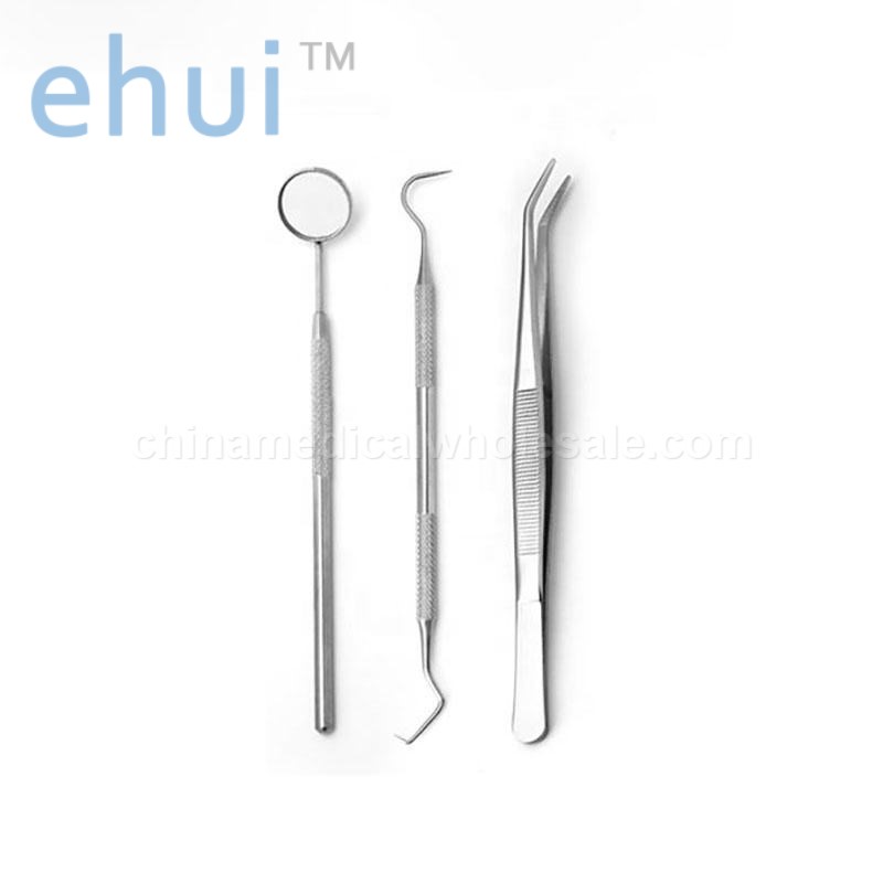 3 pieces set basic dental examination set