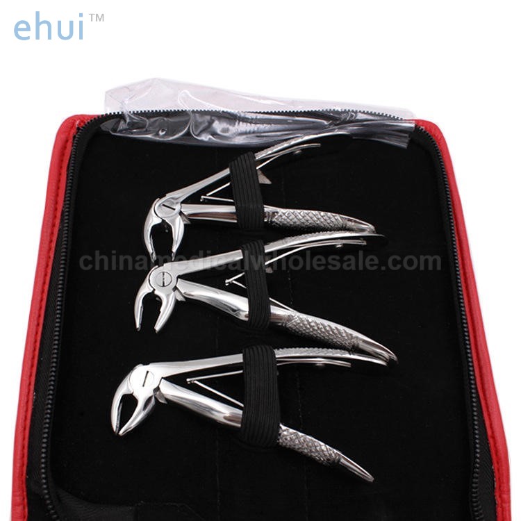 Manufacturer of stainless steel dental extraction forceps belt kit for oral teeth