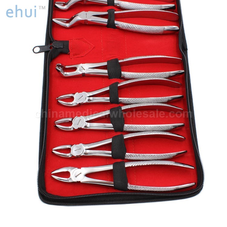 Manufacturer of stainless steel dental extraction forceps belt kit for oral teeth