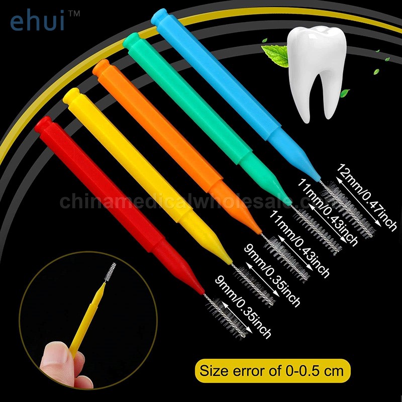 Medical Consumable Rubber Interdental Brush Dental Soft Picks For Health Care Products