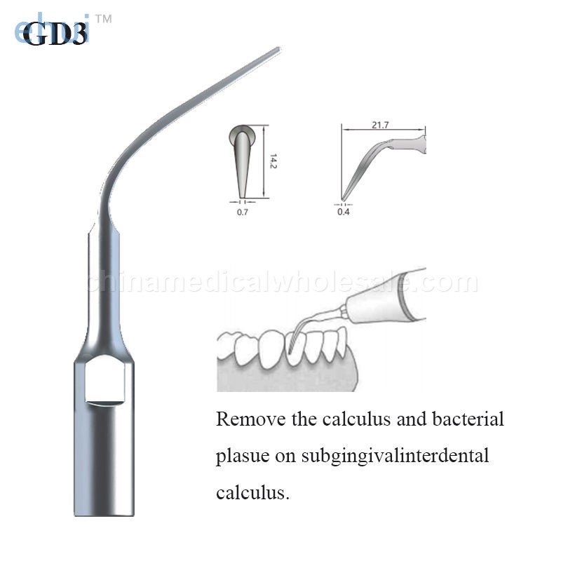 Multifunctional dental ultrasonic scaler tip for scaling periodontal pulp