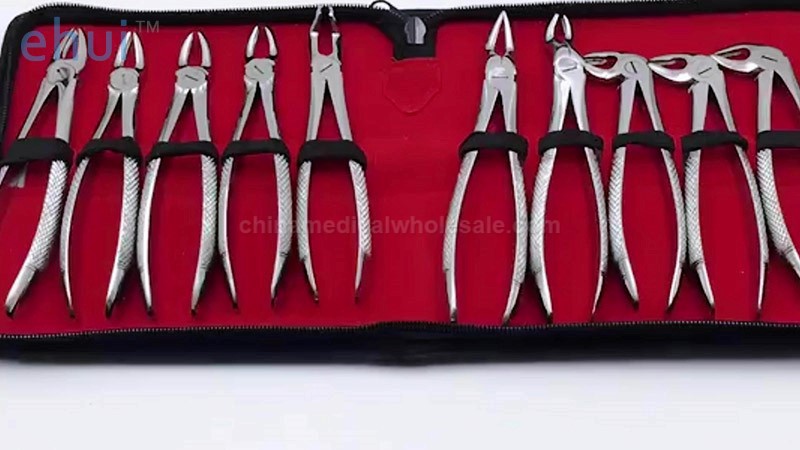 Manufacturer of straight stainless steel tooth extraction forceps belt Kit