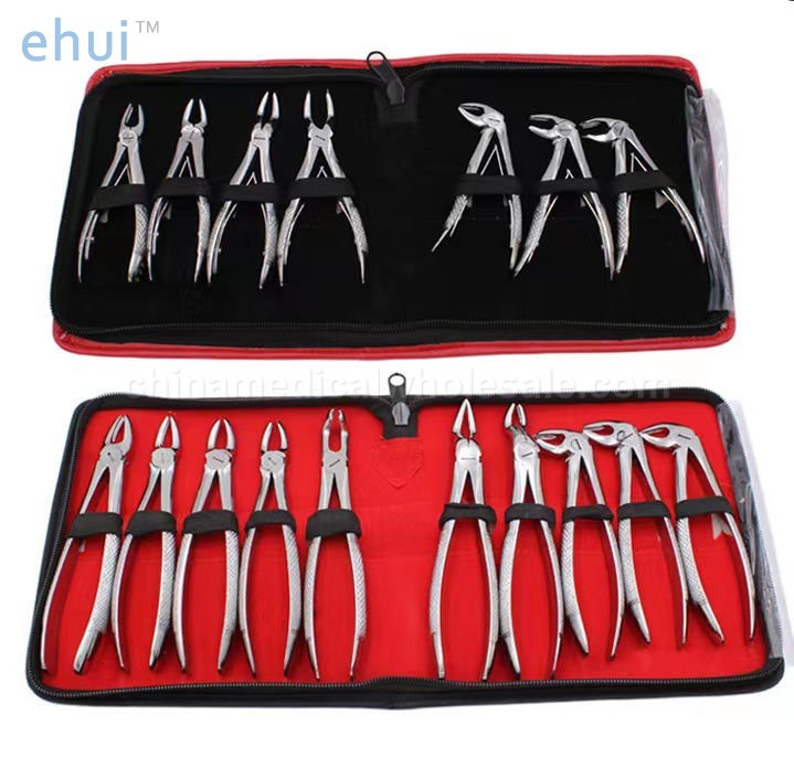 Manufacturer of straight stainless steel tooth extraction forceps belt Kit