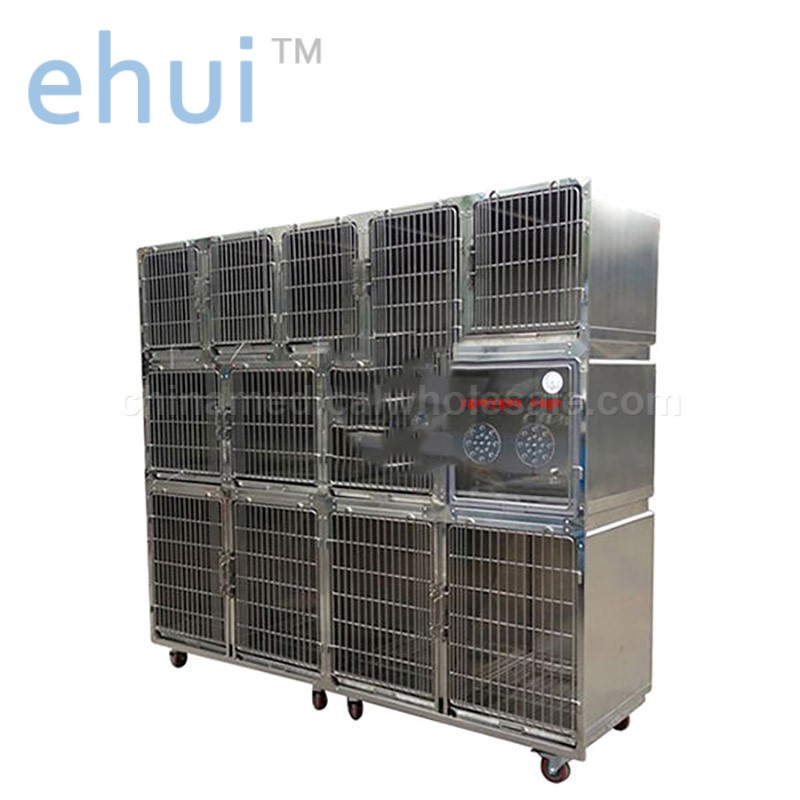 Luxury veterinary equipment cage bank stainless steel large dog cage