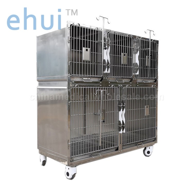 Double layer high-quality 304 stainless steel pet cage cat and dog cage manufacturer