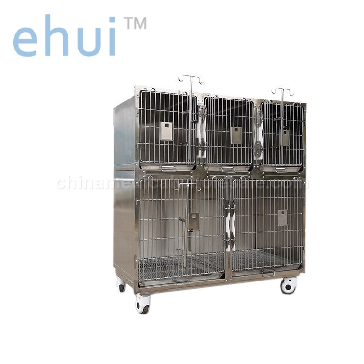 Double layer high-quality 304 stainless steel pet cage cat and dog cage manufacturer