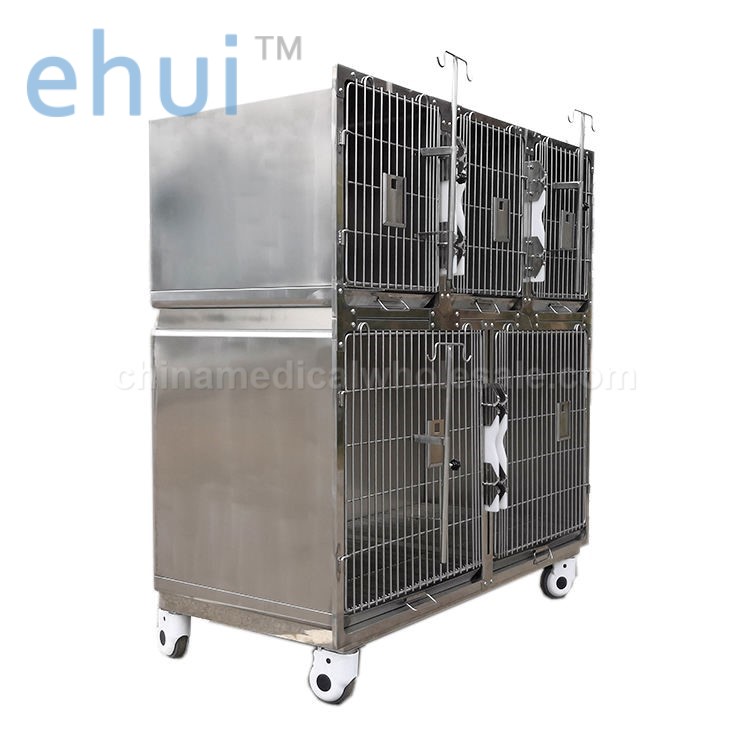 Double layer high-quality 304 stainless steel pet cage cat and dog cage manufacturer