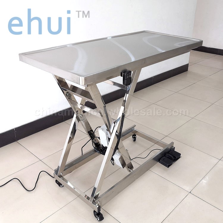 Electric lifting stainless steel veterinary operating table PET examination table veterinary operating table