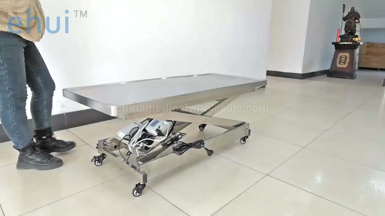 Electric lifting stainless steel veterinary operating table PET examination table veterinary operating table